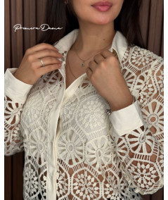 CAMISERA ENCAJE BEIGE
