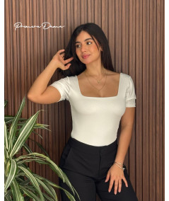 BODY MANGA CORTA BLANCO