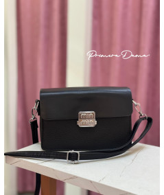 BOLSO NEGRO/PLATEADO MM