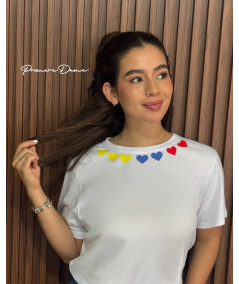 COLOMBIA CORAZONES CUELLO BLANCA