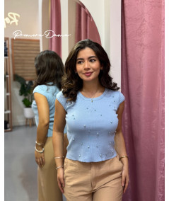 BLUSA CALLAO CELESTE