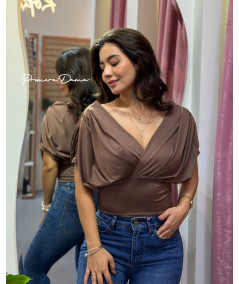 BLUSA ARACHI MARRON