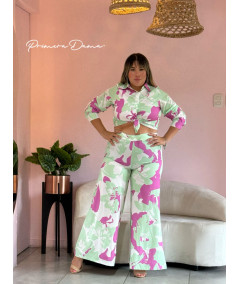 SET CARTAGENA VERDE MENTA-FUCSIA