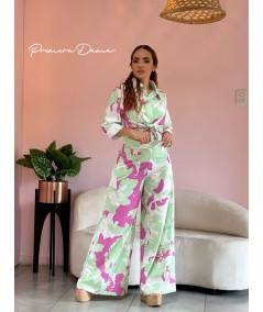 SET CARTAGENA VERDE MENTA-FUCSIA