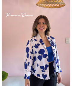 BLUSA POSTANO BLANCO/AZUL