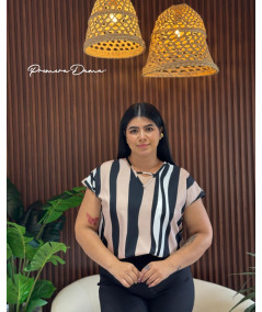 BLUSA IRRUYA NEGRO/BEIGE