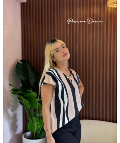 BLUSA IRRUYA NEGRO/BEIGE