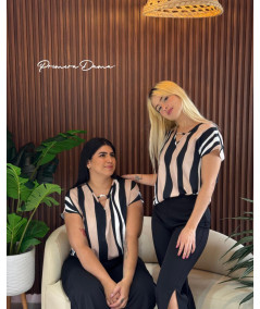 BLUSA IRRUYA NEGRO/BEIGE