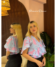 BLUSA LAMPA CELESTE