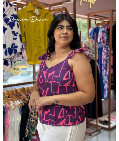 BLUSA NIZA MORADA/FUCSIA