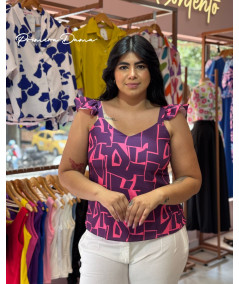 BLUSA NIZA MORADA/FUCSIA