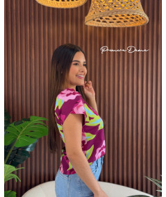 BLUSA HUARAZ MORADO/VERDE