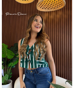 CHALECO VERDE RAYAS