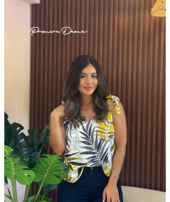 BLUSA CAIRO BLANCA / AMARILLO
