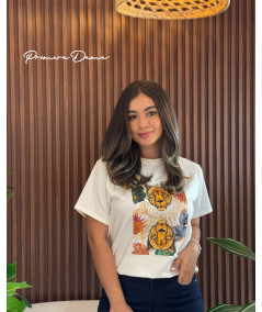 CAMISETA CREMA TIGRE