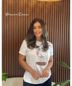 CAMISETA BLANCA ROSTRO