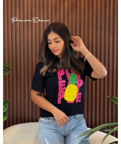 CAMISETA NEGRA PIÑA