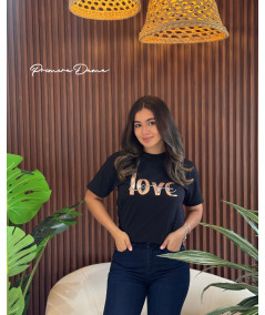 CAMISETA LOVE NEGRA