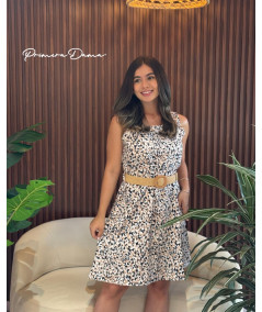 VESTIDO ARISH BEIGE / NEGRO