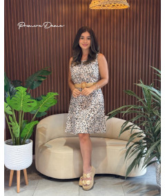 VESTIDO ARISH BEIGE / NEGRO