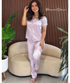 PIJAMA LINEAS LILA