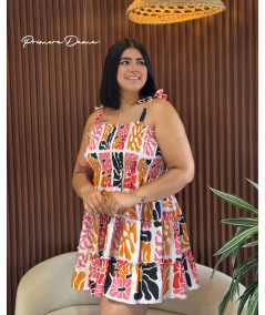 VESTIDO NAPOLES FLORES CREMA