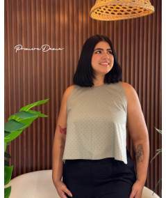 BLUSA TIVOLI VERDE CON PUNTOS