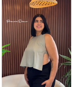 BLUSA TIVOLI VERDE CON PUNTOS