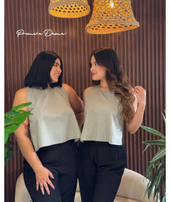 BLUSA TIVOLI VERDE CON PUNTOS