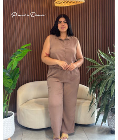 BLUSA VERACRUZ MOCCA