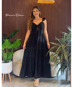 VESTIDO PEKIN NEGRO