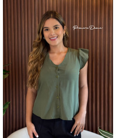 BLUSA PEKIN VERDE MILITAR