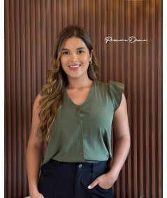 BLUSA PEKIN VERDE MILITAR