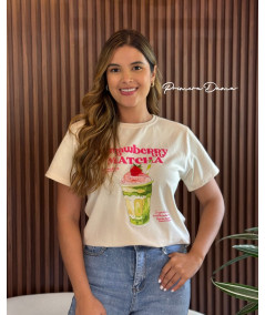 CAMISETA BEIGE MATCHA