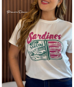 CAMISETA SARDINA HUESO