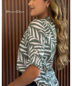 CAMISERA BOSTON VERDE HOJAS