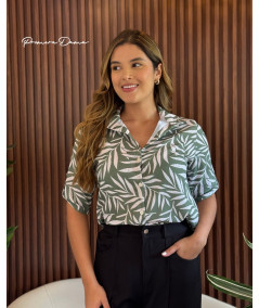CAMISERA BOSTON VERDE HOJAS