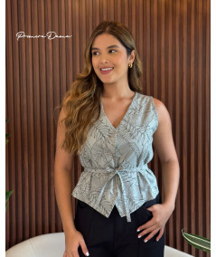 BLUSA CATAR VERDE HOJAS