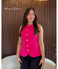 BLUSA TANZANIA FUCSIA