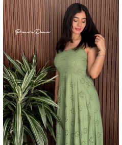 VESTIDO LORETO OJALILLO VERDE